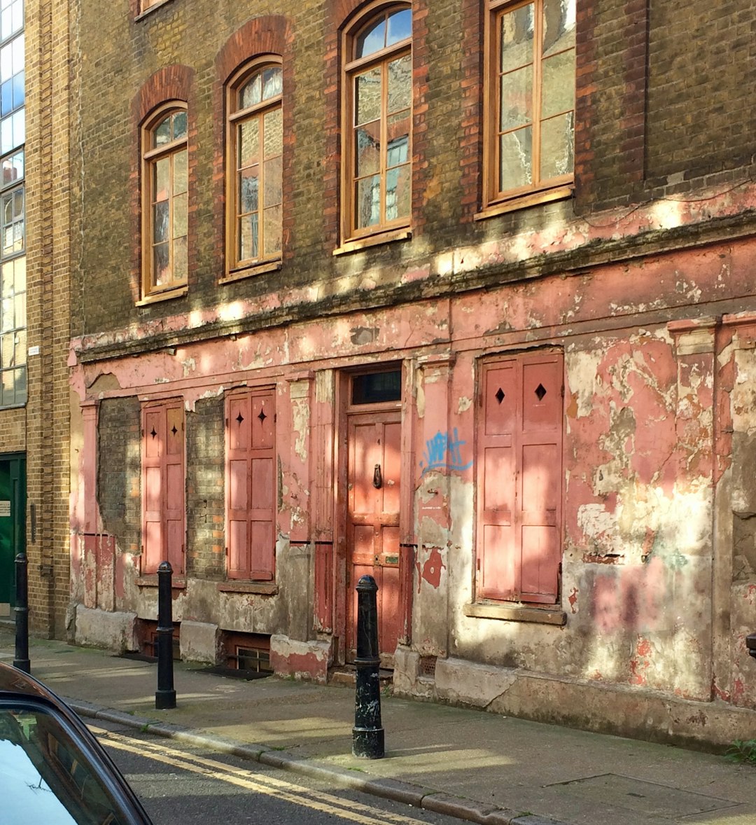 Victorian property in Leyton with visible drainage inspection cover